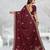 brown color star georgette embroidered sarees