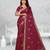 light maroon color star georgette embroidered sarees