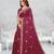 light maroon color star georgette embroidered sarees