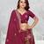 light maroon color star georgette embroidered sarees