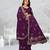 purple color star georgette embroidered sarees
