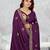 purple color star georgette embroidered sarees