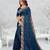  blue color star georgette embroidered sarees