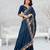 blue color star georgette embroidered sarees