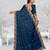  blue color star georgette embroidered sarees