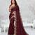  brown color star georgette embroidered sarees