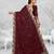  brown color star georgette embroidered sarees