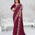 light purple color star georgette embroidered sarees