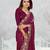  light purple color star georgette embroidered sarees