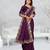   purple color star georgette embroidered sarees