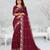   light maroon color star georgette embroidered sarees