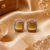 Rose gold finish golden sunshine halo studs