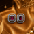 Rhodium finish royal ruby octagon studs