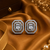 Rhodium finish diamond frost octagon studs