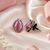 Blush Petal Halo Studs