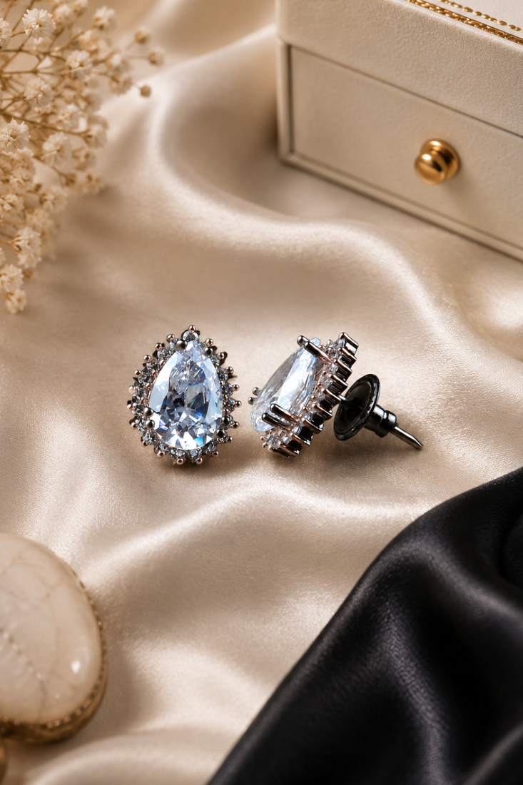 Crystal aurora halo studs