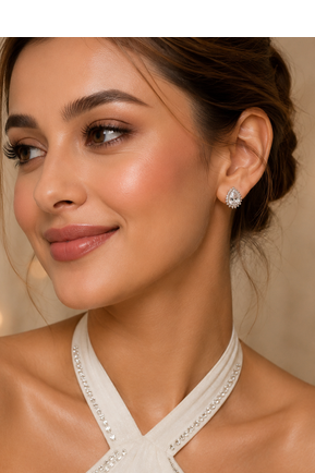 Crystal royale halo studs 2