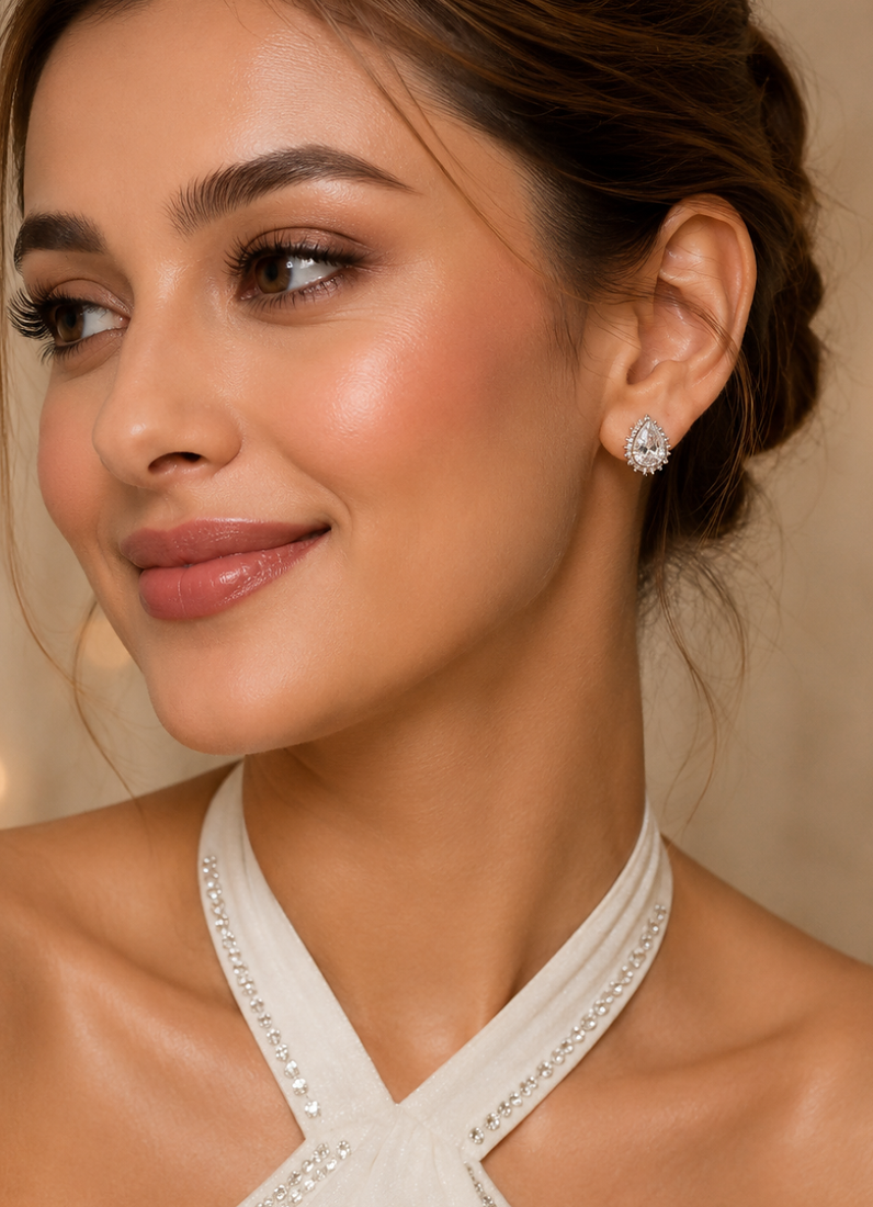 Crystal royale halo studs