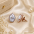Crystal royale halo studs