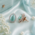Mint blossom halo studs