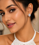 Celeste crystal halo studs
