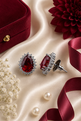 Royal ruby celeste studs 1