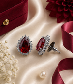 Royal ruby celeste studs