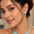 Mint celeste halo studs