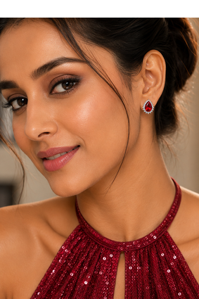 Royal ruby celeste studs 2