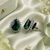 Emerald celeste halo studs