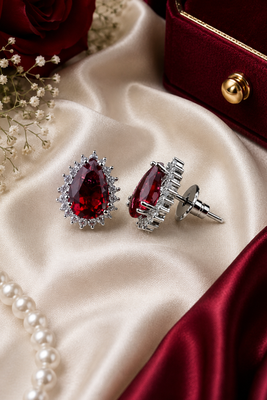 Royal ruby celeste studs 3