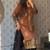 Brown black heavy embroidery nylon twilnet kurta dupatta and pant set