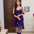 Purple designer embroidey faux georgette kurta dupatta pant set