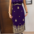 Purple designer embroidey faux georgette kurta dupatta pant set