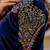 Royal blue embroidery velvet kurta set