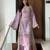Lavender embroidered jimmy silk blend kurta set