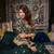 Green embroidered chinon panjabi suit set