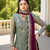 Pista embroidered faux georgette kurta set