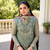 Pista embroidered faux georgette kurta set