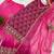 Pink embroidery printed faux georgette kurta set