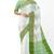 Mint green white checked saree with green border