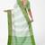 Mint green white checked saree with green border