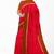 Rani pink checked saree with brown border