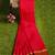 Rani pink checked saree with brown border
