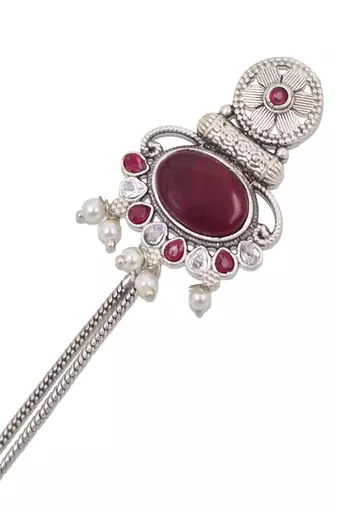 Designer Kashmiri Long Chain Earrings for Women | Silver Plated Traditional Jewelry