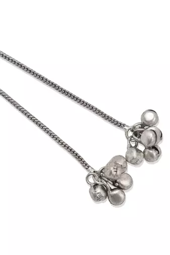 Designer Kashmiri Long Chain Earrings for Women | Silver Plated Traditional Jewelry