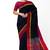Black checked saree with magenta border