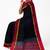 Black checked saree with magenta border