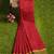 Brick red checked saree with light green border