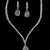 White rhodium-plated agate stone necklace set with earrings